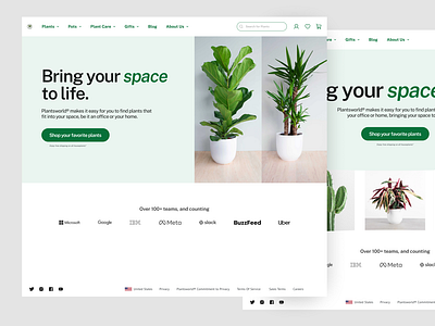 Landing page - Plant Shop website