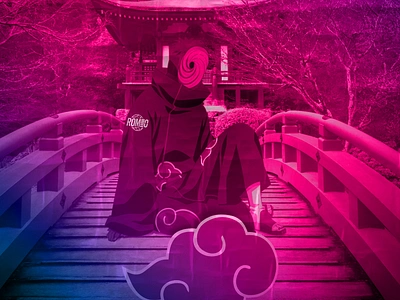 Obito X ROMEO street wear anime art direction branding design graphic design naruto naruto shippuden photo manipulation romeo street wear street wear