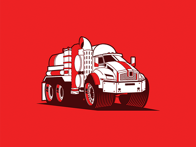 Honk! automobile car design graphic industrial red truck vacuum vector