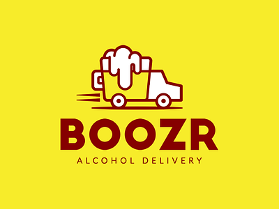 Boozr alcohol beer brand company delivery logo logos travel truck wordmark