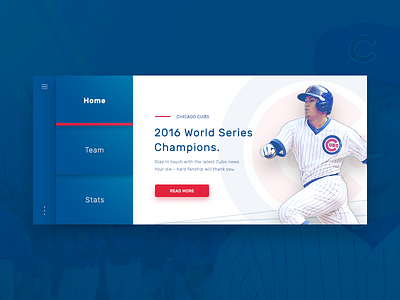 Chicago Cubs app baseball chicago chicago cubs cubs design sports ui ux web