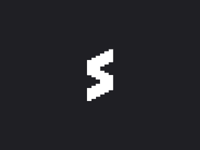 S Logo 16 bit 8 bit branding logo pixel pixelated retro s simple