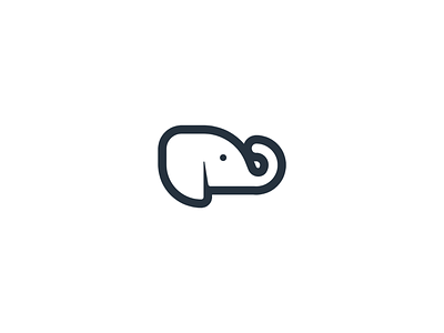 Elephant Mark animal brand branding design elephant logo mark outline symbol