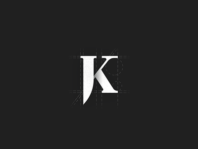 K - Knife blade font k knife letter logo sword typography