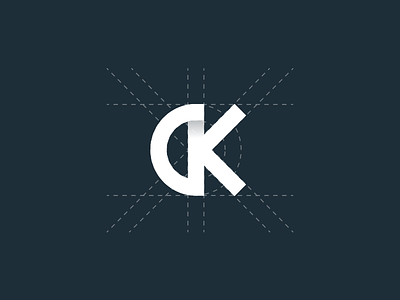 CK ck construction logo typography