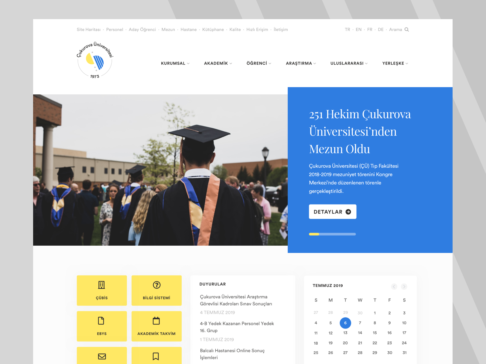 University Homepage Concept by Aycan Doganlar on Dribbble