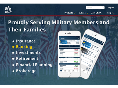 USAA Banking - Visual UI Redesign Concept Project