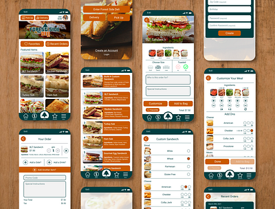 Forest Side Deli App app branding design figma food logo ui ui design ux ux design