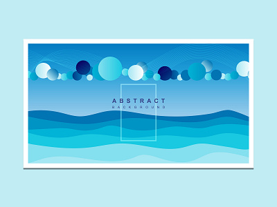Abstract liquid wavy blue shape background abstract background blue digital art illustration landscape ocean sky