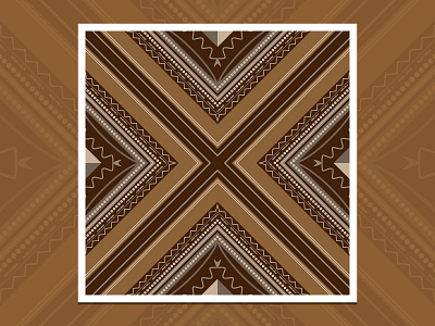 Sepia color abstract ancient triangle geometric pattern shape