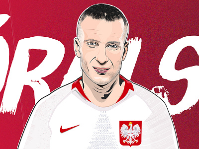 MIFA Illustration: Jacek Goralski (Poland) fifa football footballer goralski illustration jacek mifa poland polska russia worldcup2018 worldcuprussia