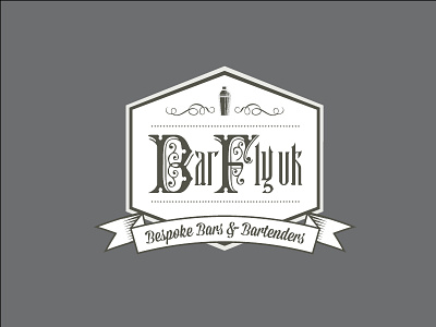 BarFly UK Bespoke Bars & Bartenders alcohol badge bartenders branding cocktail drink logo print vintage