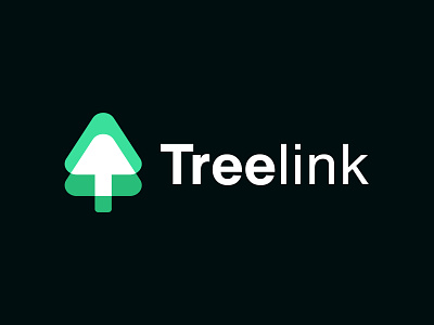 treelink brand identity branding connecting green internet link print server tree