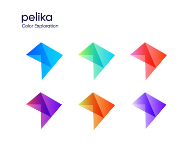 pelica color exploration abstract logo brand brand identity branding digital marketing ecommerce gradient logo identity logologo design logos mark minimal minimalist logo modern logo overlay symbol unique logo