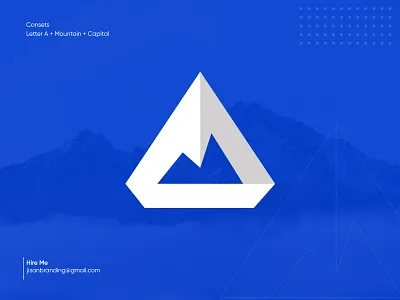 A + Mountain abstract logo account app icon brand development brand identity branding capital ecommerce flat logo hill logo identiy letter logo design logo designer logo mark logos meaningful minimalist logo startup logo