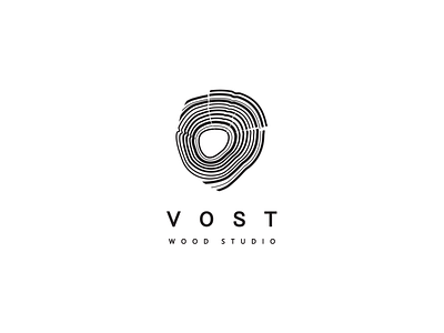 Vost Wood Studio branding design graphic design icon logo minimal