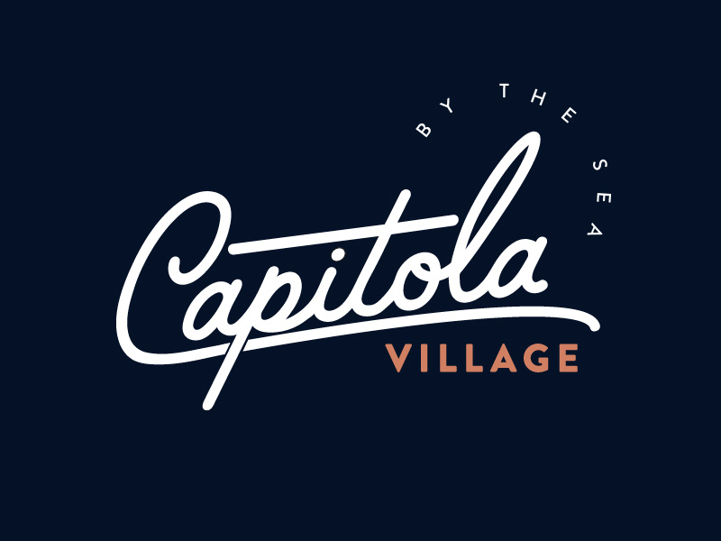 Capitola Village village logo trees ocean bridge badge capitola