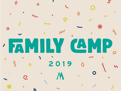 Family Camp branding confetti family camp fun