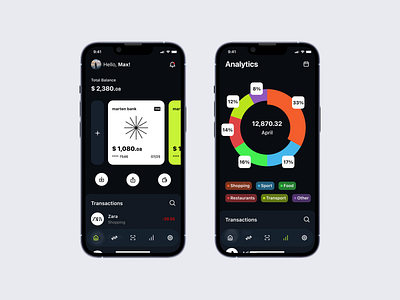 Marten Bank (Banking) app design graphic design ui ux