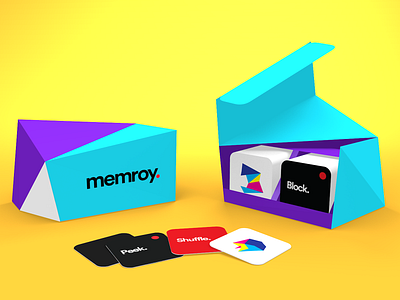 memroy 3d blender game package design packaging product design