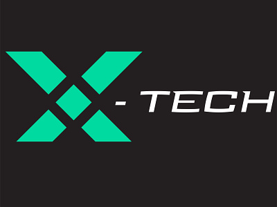 X- TECH logo branding design graphic design illustration logo