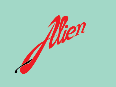 Alien alien hand type lettering process sketch type typography