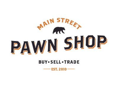 Main Street Pawn update identity logo logo development pawn shop signage update