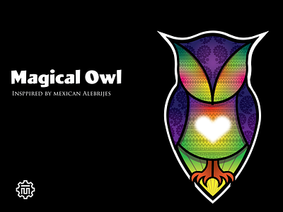 Magical Owl Illustration design graphic design hero image illustration latinx ui vector