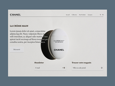 CHANEL product page design chanel figma graphic design interface design skincare
