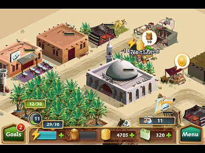 Game - "Desert Tycoon" Phase 1 Map/Assets/HUD art direction games icons ui