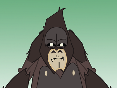 Character design - Gorilla animals animation cartoon character design illustrator vector