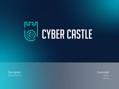 Cyber castle logo mark app branding clean company logo cyber design digital graphic design iconic logo logo inspiration logo mark modern logo professional logo software tech ui web