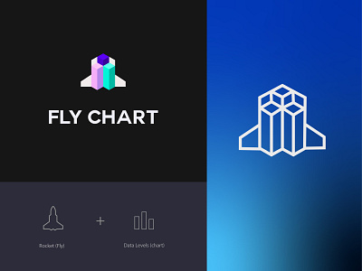 Data application logo (Fly chart) app branding clean company logo data design digital finance graphic design iconic logo logo inspiration logo mark modern logo professional logo software tech ui web