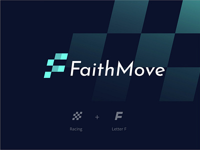 Faith move logo concept branding clean design flat logo graphic design iconic identity letter mark logo logo inspiration logo mark minimal modern logo professional logo