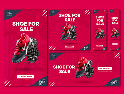 Shoe Web banner design womens shoes