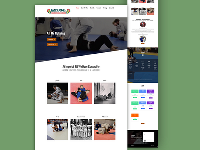 Imperial Brazilian Jiu Jitsu Academy design graphic design ui ux uxui design web design