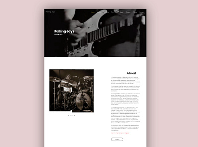Falling Joys Band Website - Link In Description design graphic design ui ux uxui design web design
