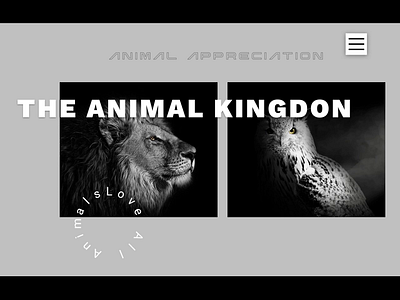 Animal Appreciation Concept animation design graphic design ui ux uxui design web design