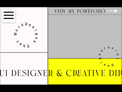 Portfolio Concept For A Designer animation design graphic design ui ux uxui design web design