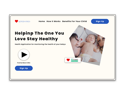 concept For App Landing Page For Baby Health design graphic design ui ux uxui design web design