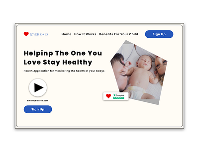 concept For App Landing Page For Baby Health