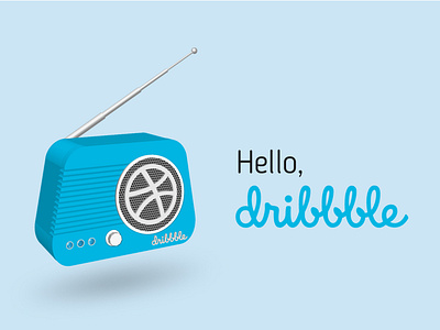 Hello, dribbble! adobe illustrator blue digital graphic design illu illustration vector vector art vector illustration
