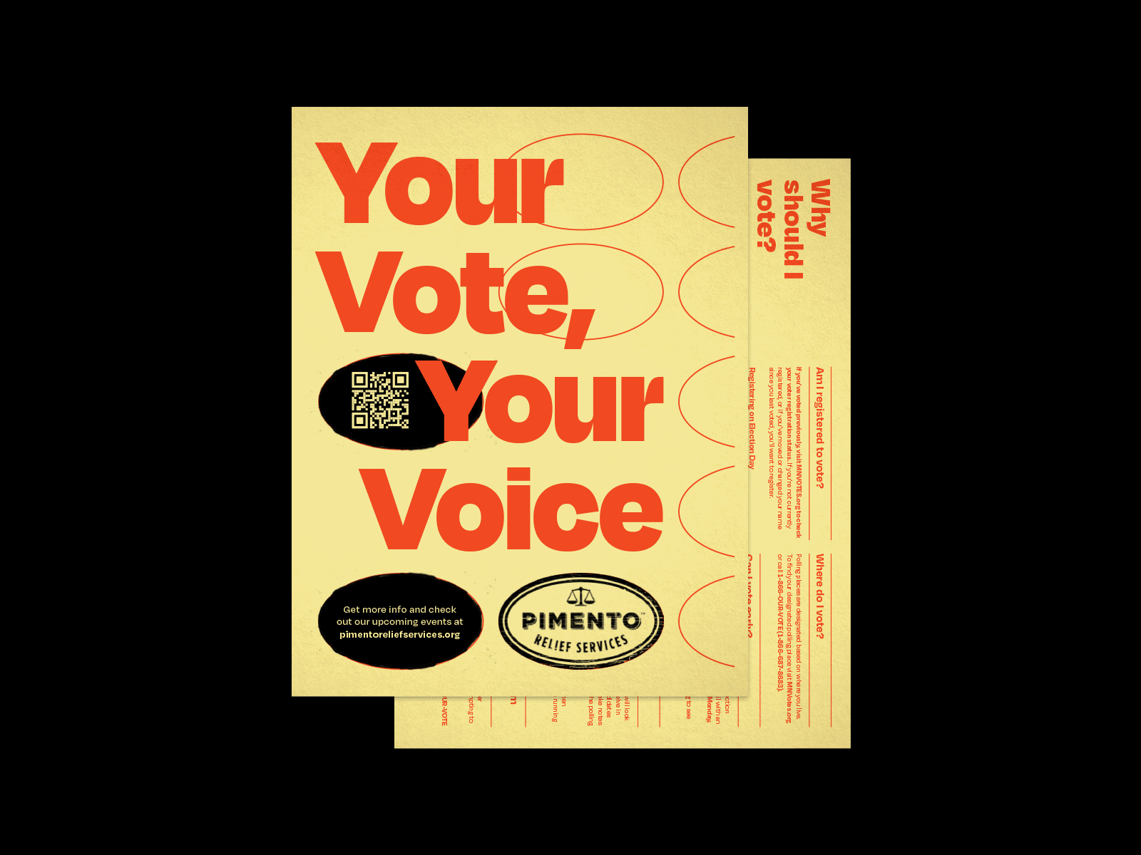 Your Vote, Your Voice print typography vote vote2020