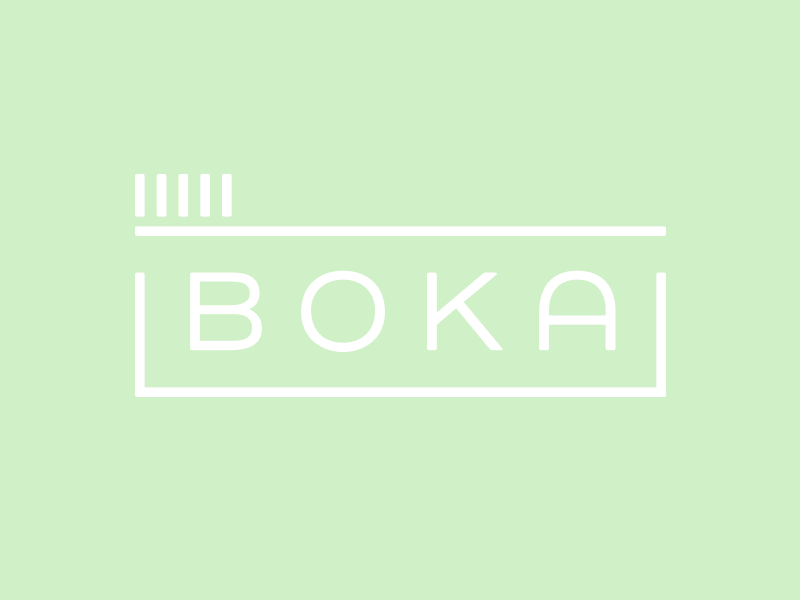 Boka branding launch logo product type