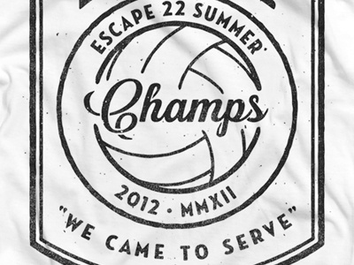 Champs shirt typography volleyball