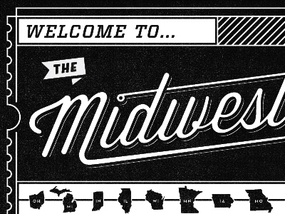 Midwest midwest print typography