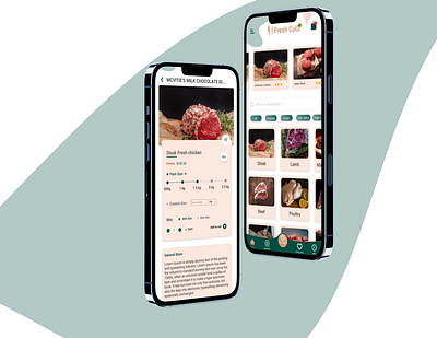 Online Meat Ordering App branding creative design design freelancer graphic design illustration logo mobile app ui ui designer vector