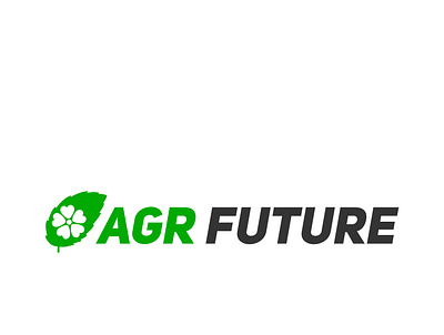 Logo for the agricultural company AGR Future. advertising agronomy brand design branding creative flower graphic design green landscaping logo logo design save the planet sheet