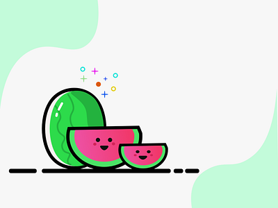 WaterMelon app design designthinking figma flat graphic design illustration sketch app vector web