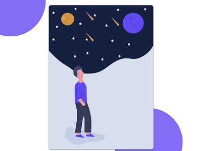 Stargazing Illustration design designthinking flat graphic design illustration ux vector web